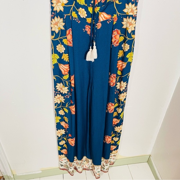 NEW Farm Rio for Anthropologie Dollis Floral Jumpsuit Bohemian Tropical Size XS - Picture 6 of 12